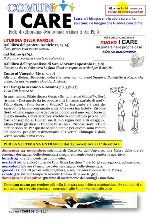 Comun I Care 24 Novembre pagina 1