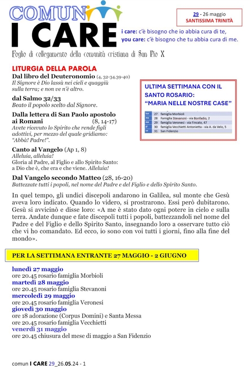 Comun I Care 26 Maggio pag. 1